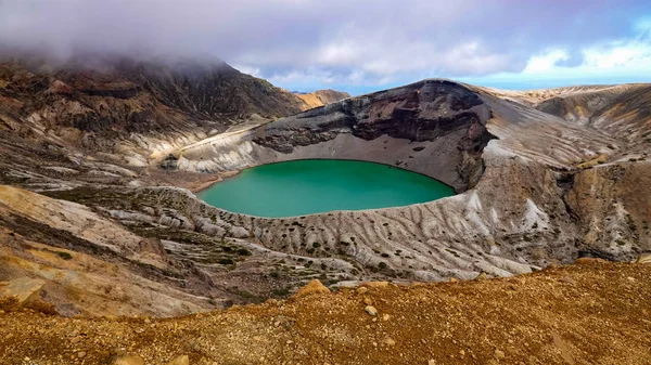 Okama Krater Sjö Fasad Miyagi Japan — Stockfoto