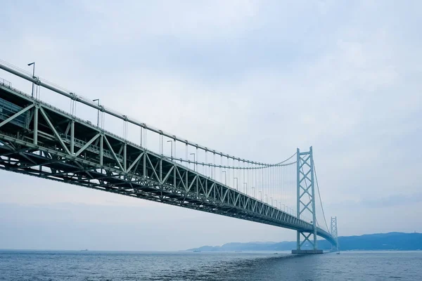 Γέφυρα Akashi Kaikyo Στο Κόμπε Της Ιαπωνίας — Φωτογραφία Αρχείου
