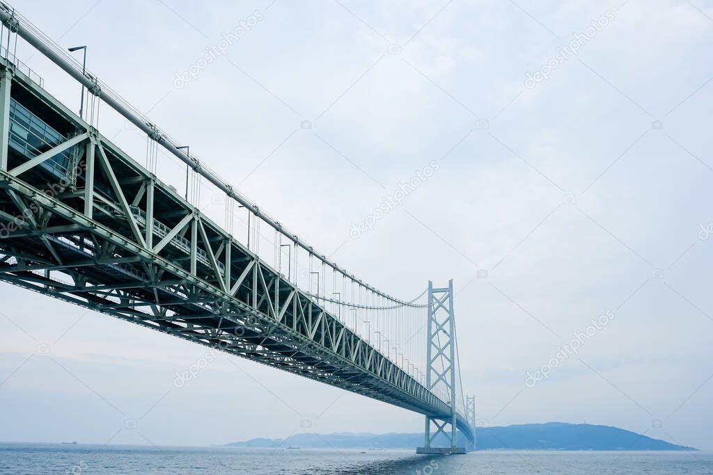 Akashi-Kaikyo Bridge in Kobe,Japan.