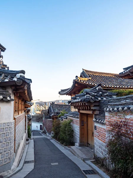 Bukchon Hanok Köyü Kore Nin Seul Şehrinde Geleneksel Bir Köydür — Stok fotoğraf