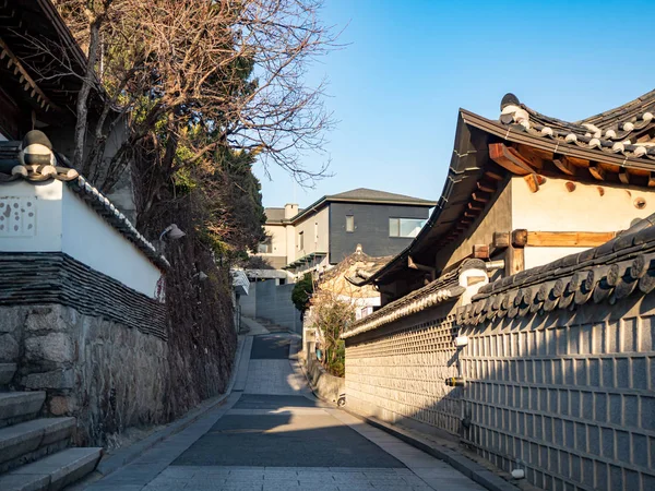 Bukchon Hanok Köyü Kore Nin Seul Şehrinde Geleneksel Bir Köydür — Stok fotoğraf