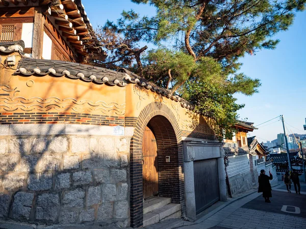 Bukchon Hanok Village Een Koreaans Traditioneel Dorp Seoul Korea — Stockfoto