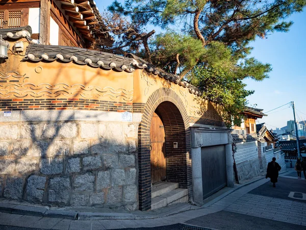 Bukchon Hanok Köyü Kore Nin Seul Şehrinde Geleneksel Bir Köydür — Stok fotoğraf