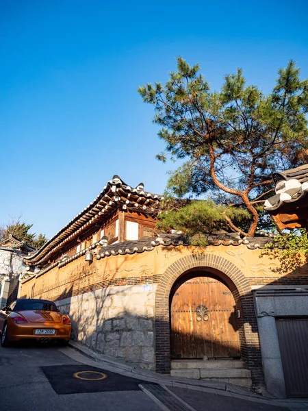 Bukchon Hanok Köyü Kore Nin Seul Şehrinde Geleneksel Bir Köydür — Stok fotoğraf