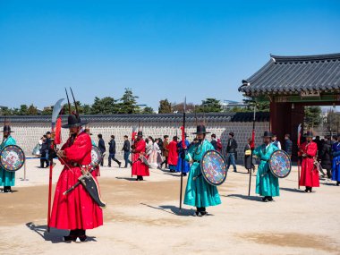Gyeongbokgung Palace facade on MARCH 22,2019 in Seoul,Korea.