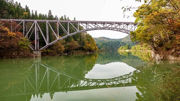 Landscape Tadami Line Fukushima Japan — Stock Photo, Image