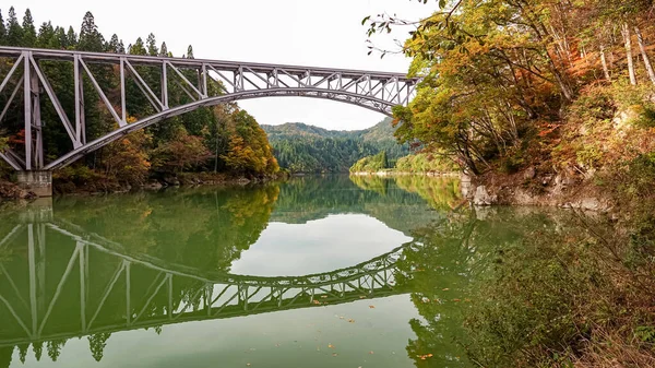 Landscape Tadami Line Fukushima Japan — Stock Photo, Image