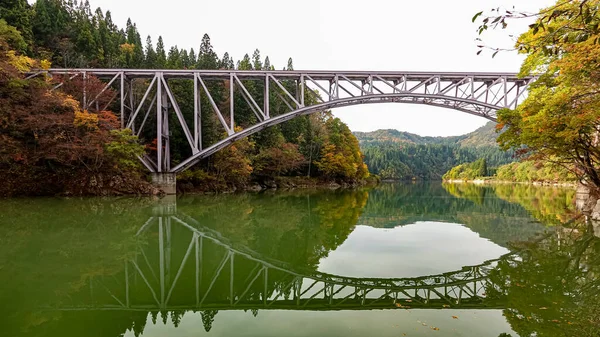 Maisema Tadami Line Fukushima Japani — kuvapankkivalokuva