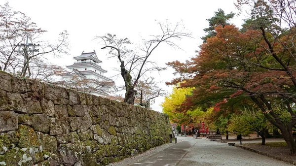 Hrad Aizuwakamatsu Japonsku — Stock fotografie