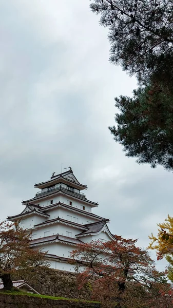 Castelo Aizuwakamatsu Japão — Fotografia de Stock