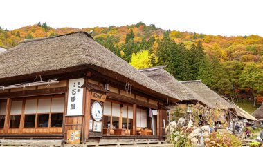 Ouchijuku Caddesi, Fukushima, Japonya.