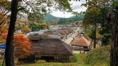 Ouchijuku Caddesi, Fukushima, Japonya.