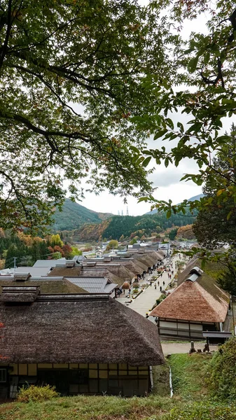 Ouchijuku Caddesi Fukushima Japonya — Stok fotoğraf