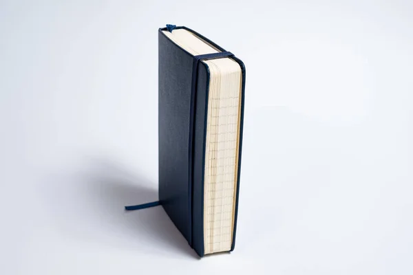Notebook Preto Fundo Branco — Fotografia de Stock
