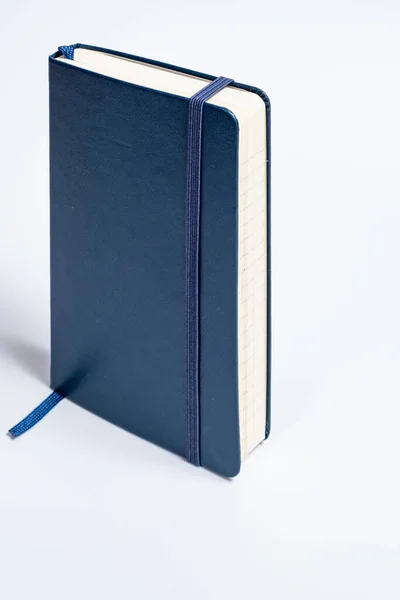 Notebook Nero Sfondo Bianco — Foto Stock