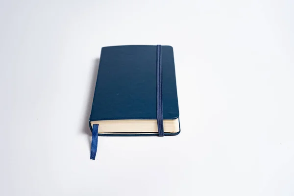 Notebook Nero Sfondo Bianco — Foto Stock