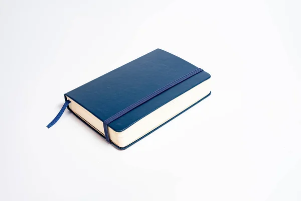 Notebook Nero Sfondo Bianco — Foto Stock