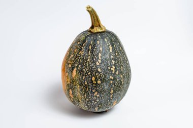 Beyaz arkaplanda bir balkabağı