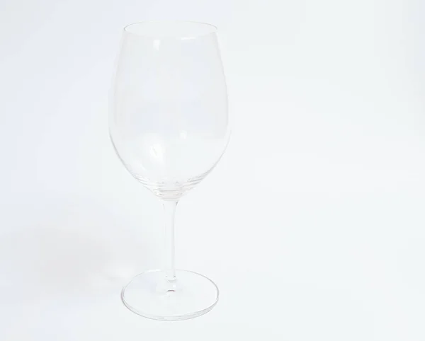 Copo Vinho Vazio Isolado Sobre Fundo Branco — Fotografia de Stock