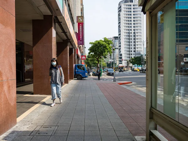 People Wearing Face Mask Taipei Taiwan — Stock Photo, Image