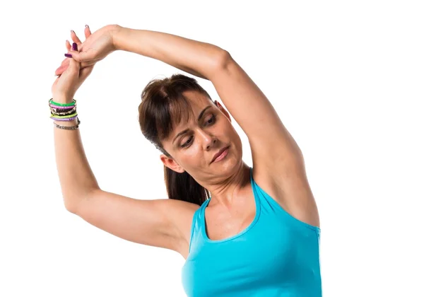 Bastante deporte mujer estiramiento — Foto de Stock