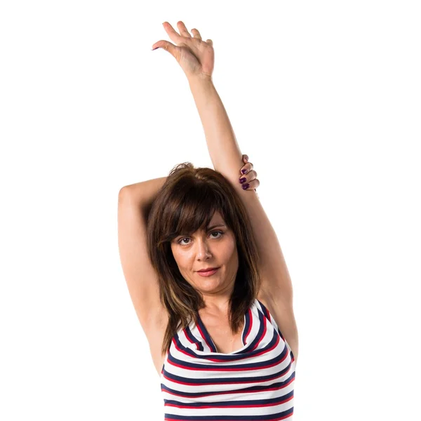 Pretty model woman in studio Stock Picture