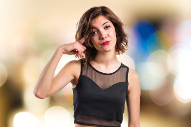 Güzel kız deli jest yapma