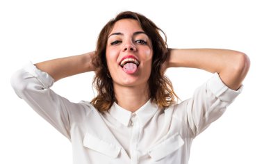 Güzel kız bir şaka yapıyor