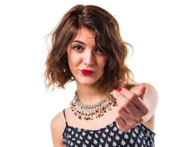 Güzel kız önümüzdeki jest