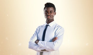 Yakışıklı iş siyah adamı