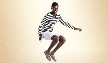 Atlama yakışıklı zenci