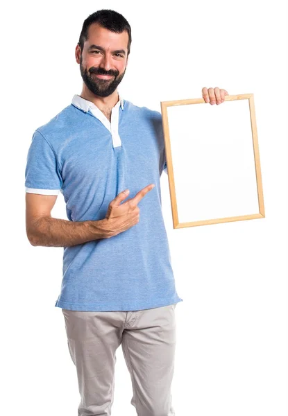 Mann über isoliertem weißem Hintergrund — Stockfoto
