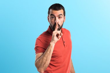 yakışıklı adam yapma sessizlik jest