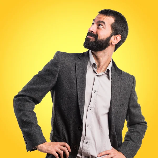 Morena espanhola homem com barba — Fotografia de Stock