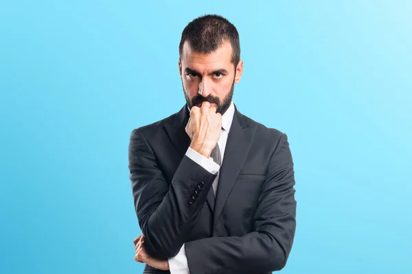 Brunette spanic man with beard — Stock Photo, Image