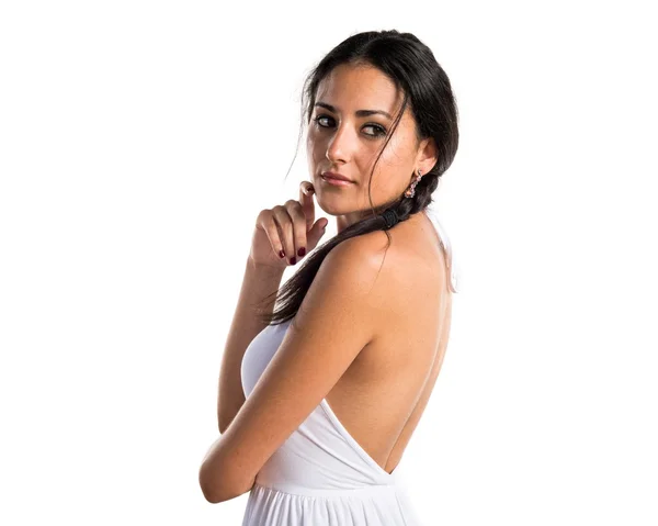 Pretty model girl posing in studio — Stock Photo, Image