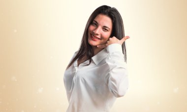 Kız telefon jest yapma