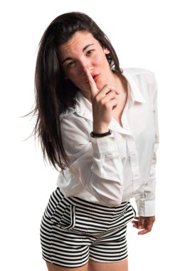 Kız yapma sessizlik jest