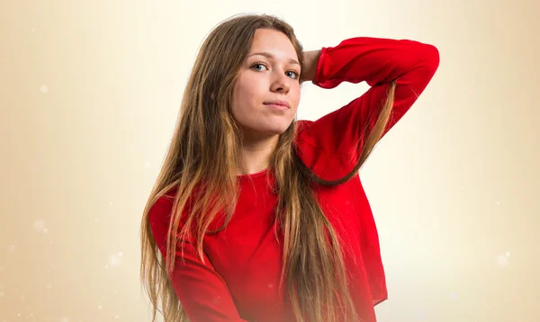 Mulher modelo em estúdio — Fotografia de Stock