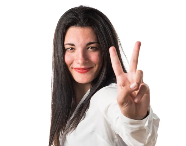 Brunette young girl in studio — Stock Photo, Image