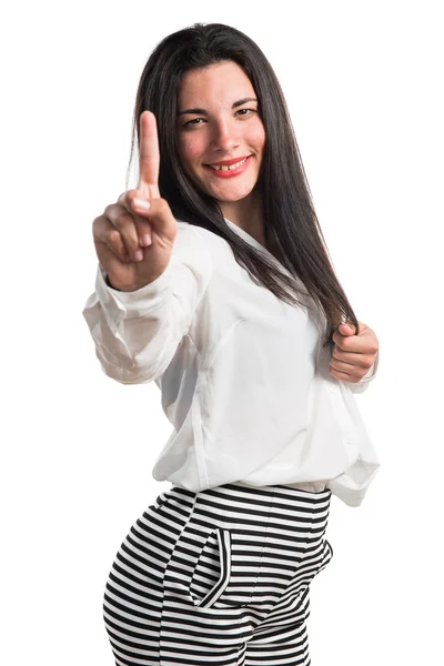 Brünette junge mädchen im studio — Stockfoto