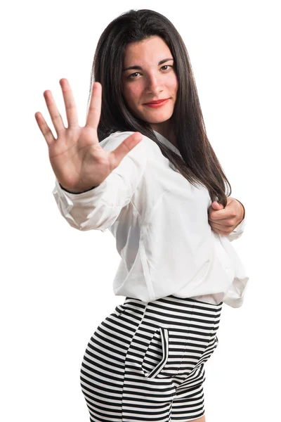 Brunette young girl in studio — Stock Photo, Image