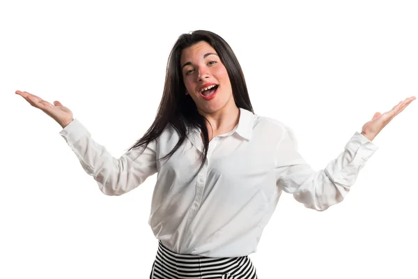 Brunette young girl in studio — Stock Photo, Image