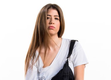 Pretty girl posing in studio