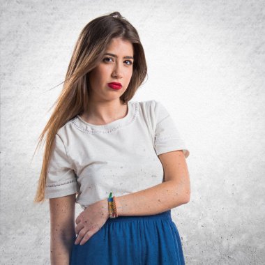 Pretty girl posing in studio