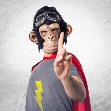 Süper kahraman maymun adam bir sayma