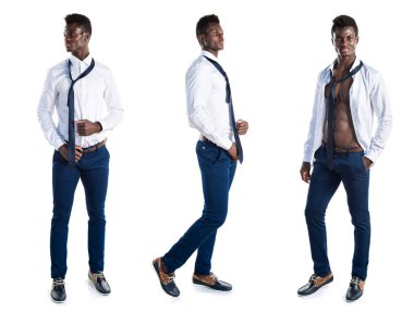 Yakışıklı iş siyah adamı