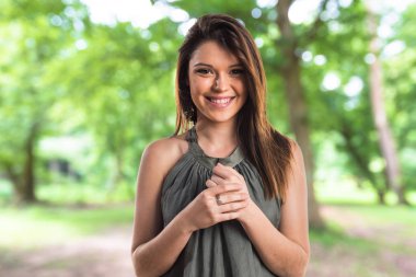 Pretty girl posing in studio