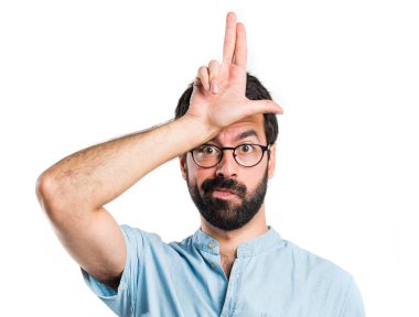 Aptal tabelayı yapan yakışıklı erkek