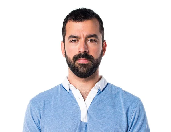 Hombre con camisa azul — Foto de Stock